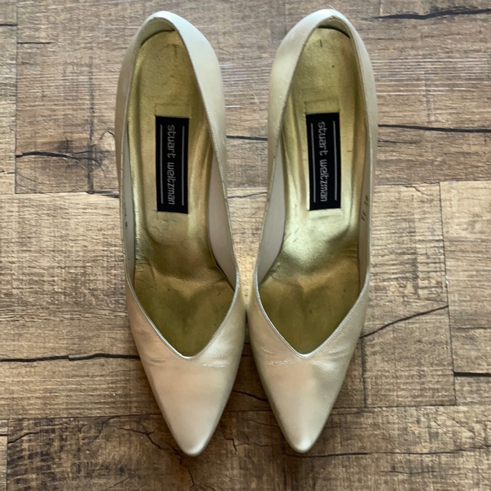 Stuart Weitzman Vintage Gold Heels